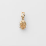 Citrine Ovale Pendentif Argent Plaqué Or - Biloria