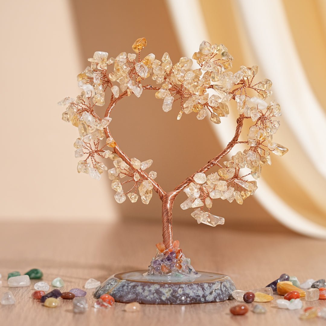 Cœur Arbre de Vie en Pierres Naturelles – Harmonie et Amour - Biloria
