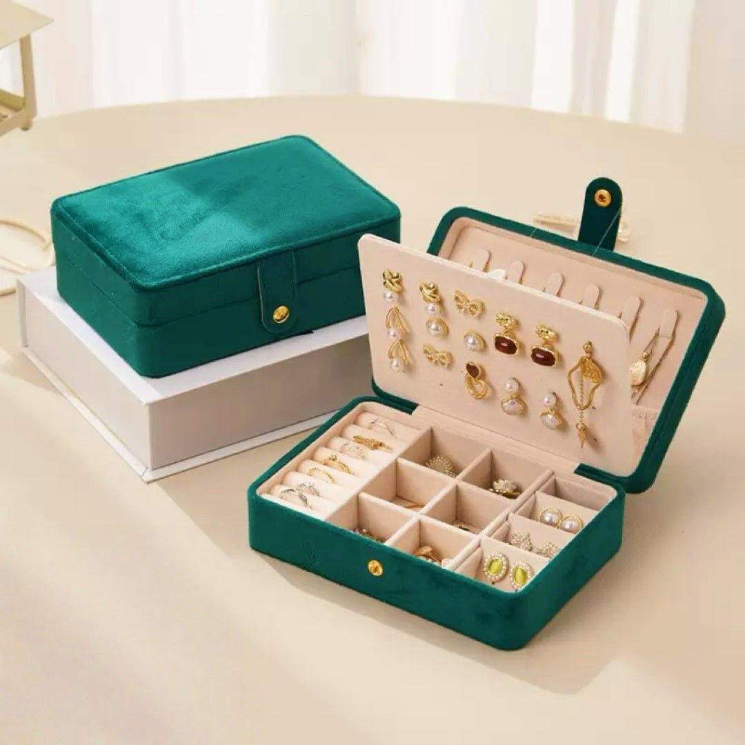 Coffret de Rangement à Bijoux en Velours – Format Compact 16,5 cm - Biloria