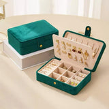 Coffret de Rangement à Bijoux en Velours – Format Compact - Biloria