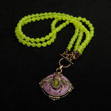Collier Agate Jaune Abeille Royale en Pierre Naturelle - Biloria