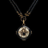 Collier Agate Noire Abeille Royale - Biloria