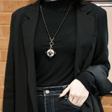 Collier Agate Noire Abeille Royale - Biloria