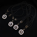 Collier Agate Noire Fleur de Lys Protection - Biloria