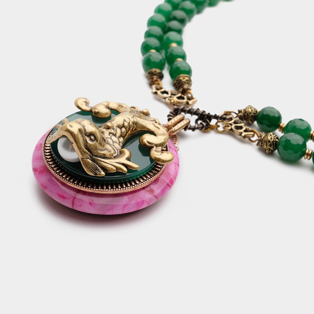 Collier Agate Poisson de Nuage – Harmonie et Transformation - Biloria