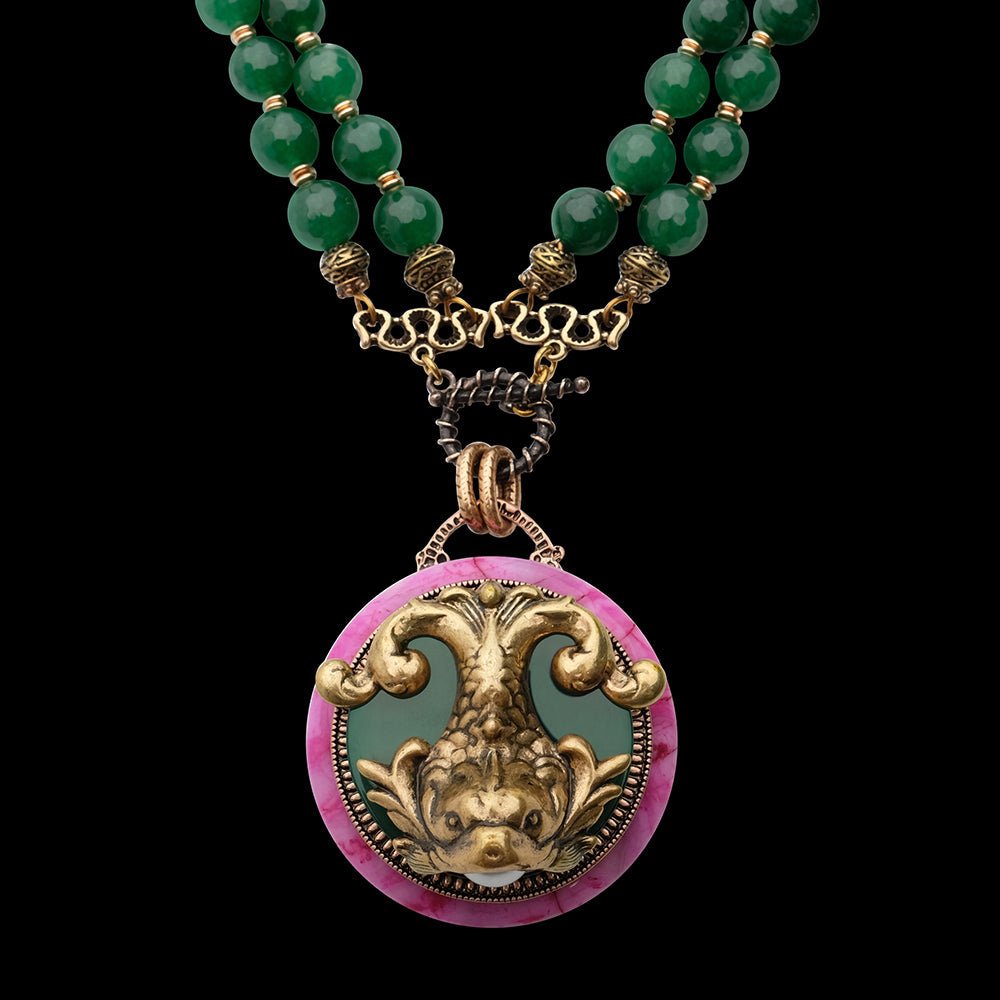 Collier Agate Poisson de Nuage – Harmonie et Transformation - Biloria