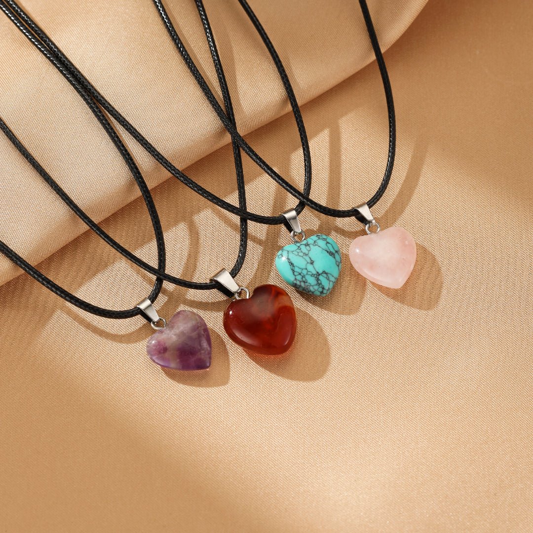 Collier Agate Rouge – Cœur Vital : Passion et Ancrage - Biloria