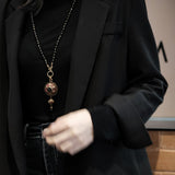 Collier Agate Rouge et Noir – Bijou Ethnie Protecteur - Biloria