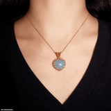Collier Aigue-Marine Cœur Océanique – Bijou Nature - Biloria
