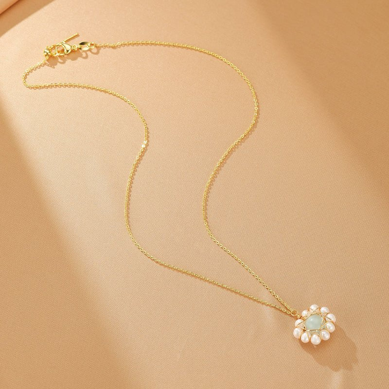 Collier Aigue-Marine et Perle, Élégance Océanique - Biloria