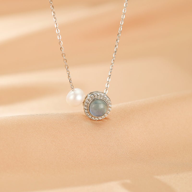 Collier Aigue-Marine Perle Argent 925 Féminin - Biloria