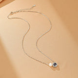 Collier Aigue-Marine Perle Argent 925 Féminin - Biloria