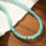 Collier Amazonite Ajustable Vert Apaisant - Biloria