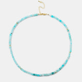 Collier Amazonite Ajustable Vert Apaisant - Biloria