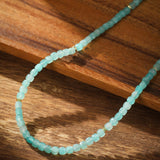 Collier Amazonite Ajustable Vert Apaisant - Biloria