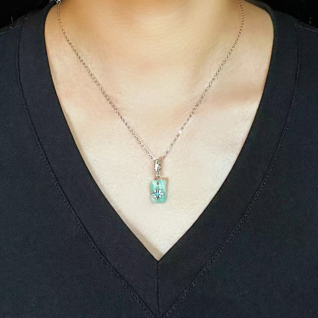 Collier Amazonite Turquoise Zircon Aura Boréale - Biloria