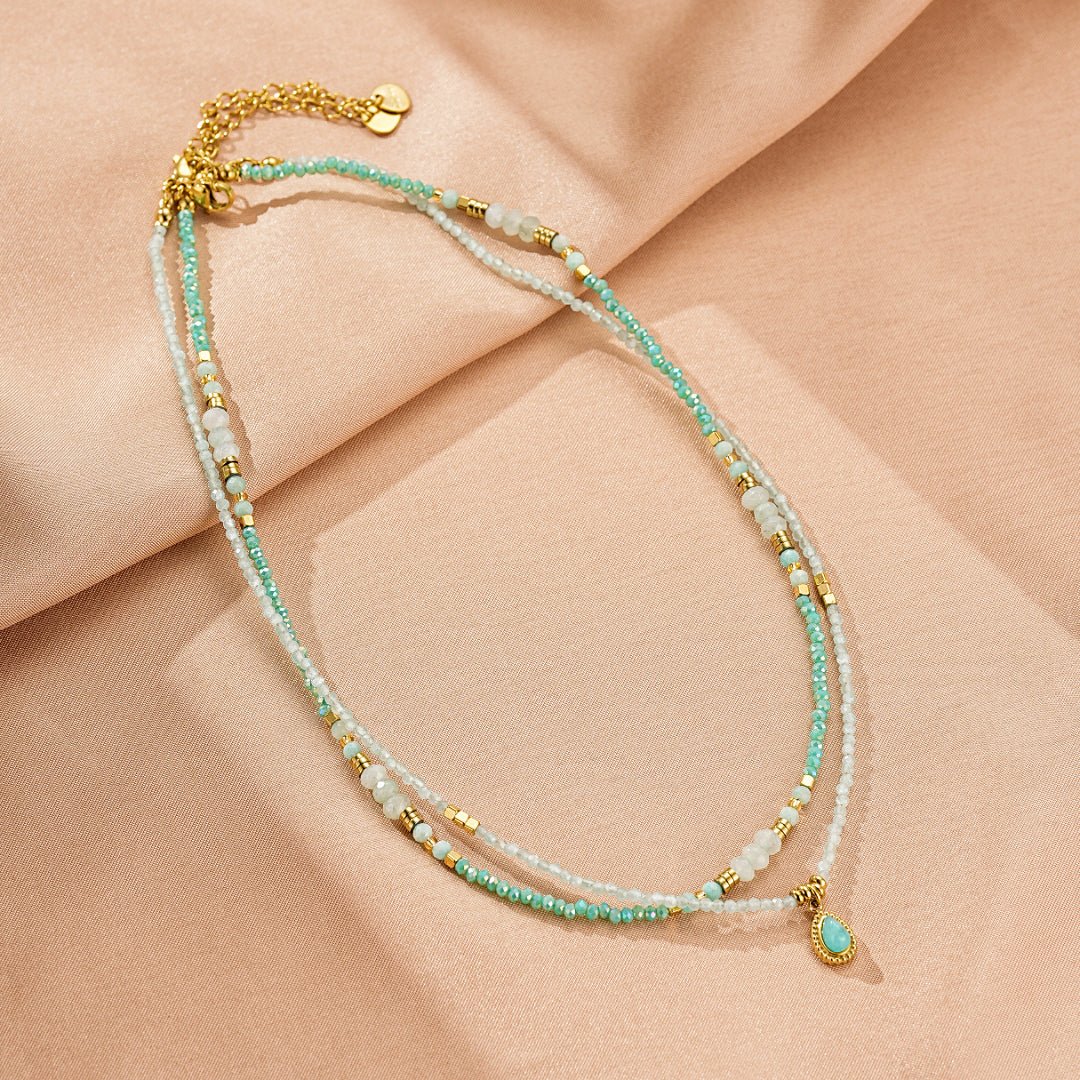 Collier Amazonite Vert : Apaisement et Communication en Lithothérapie - Biloria