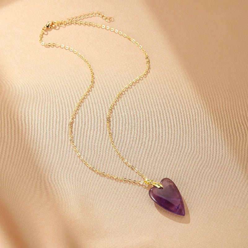 Collier Améthyste Cœur – Pierre Naturelle et Harmonie Feng Shui - Biloria