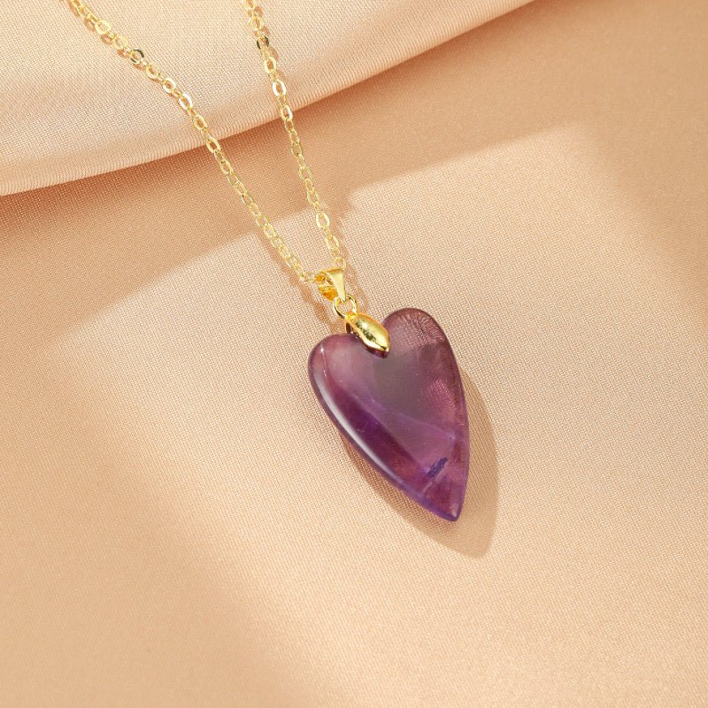 Collier Améthyste Cœur – Pierre Naturelle et Harmonie Feng Shui - Biloria