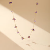 Collier Améthyste en cascade dorée - Biloria