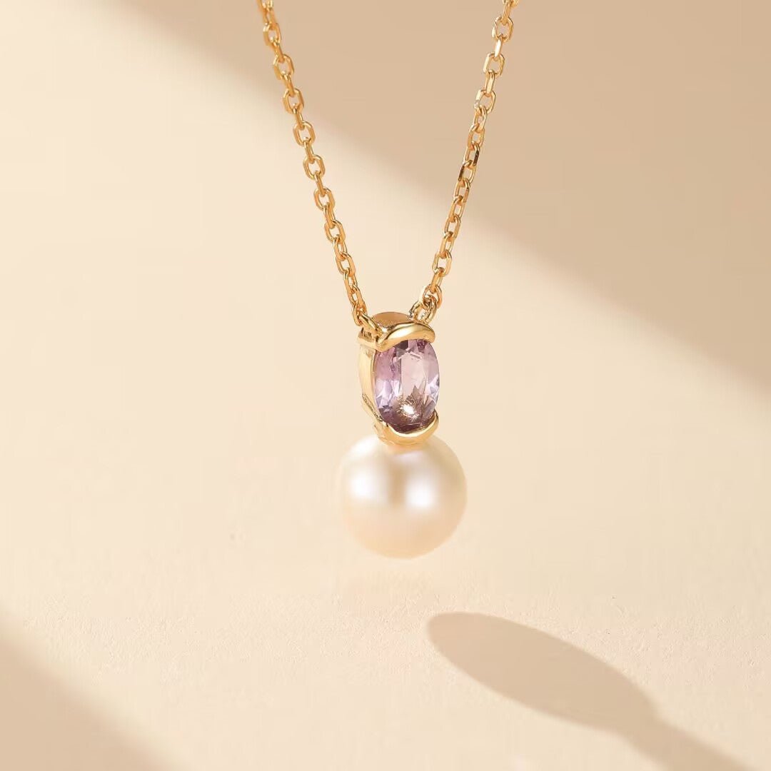 Collier Améthyste Perle Sérénité - Biloria