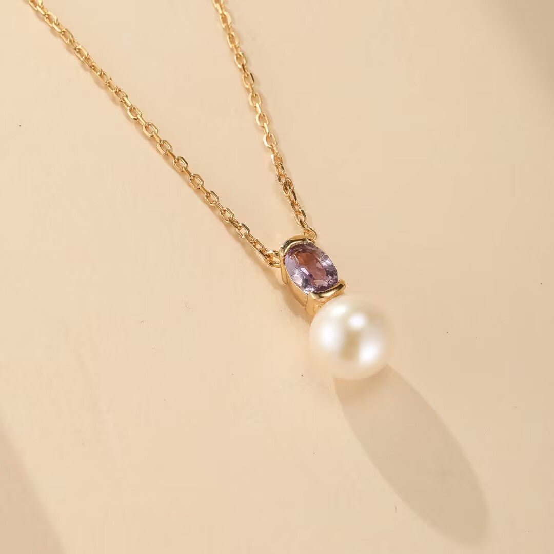 Collier Améthyste Perle Sérénité - Biloria