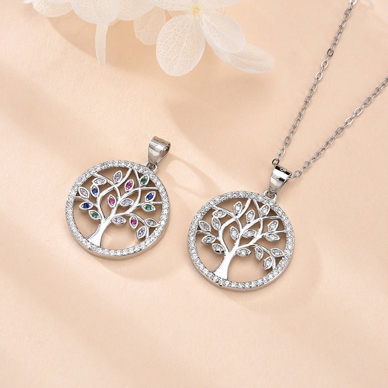 Collier Arbre de Vie Argent 925 Zircons - Biloria