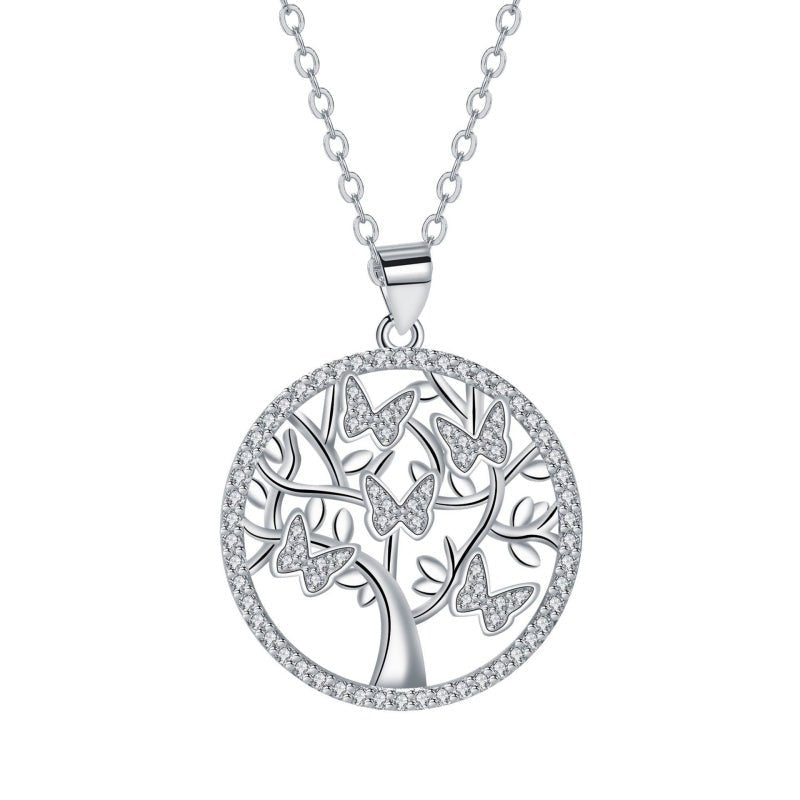 Collier Arbre de Vie Essence Ailée avec Zircons - Biloria