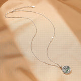 Collier Arbre de Vie Malachite – Racines Sacrées, Argent 925 - Biloria