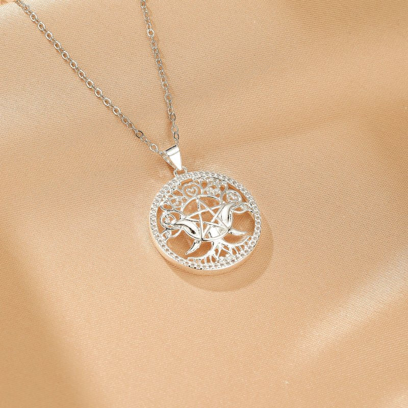 Collier Arbre de Vie Zircon Acier Inoxydable – Harmonie et Protection - Biloria
