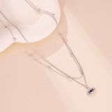 Collier Argent 925 Mauvais Œil Double Protection Tendance - Biloria