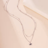 Collier Argent 925 Mauvais Œil Double Protection Tendance - Biloria