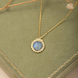 Collier avec Labradorite et Hibou – Argent Plaqué Or, Bijou Spirituel - Biloria