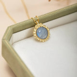 Collier avec Labradorite et Hibou – Argent Plaqué Or, Bijou Spirituel - Biloria