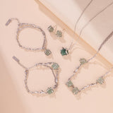 Collier aventurine fleur argent 925 sérénité - Biloria