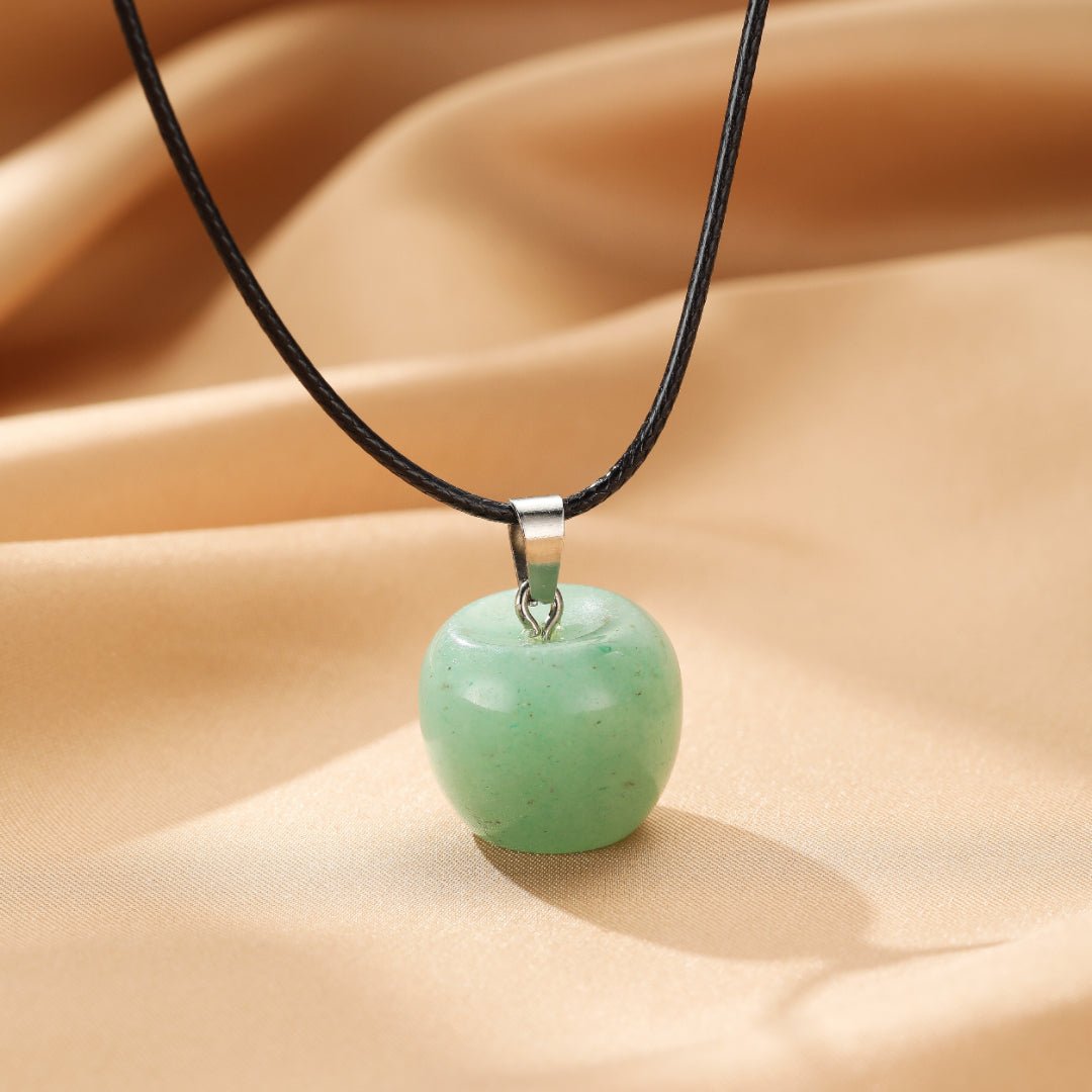 Collier Aventurine Verte Pomme Porte-Bonheur - Biloria