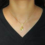 Collier Cheval Doré, Arg 925 Plaqué Or - Talisman Zodiaque Chinois - Biloria