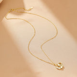Collier Cheval et Lune Argent Plaqué Or 18K Pendentif Symbolique - Biloria