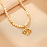 Collier Citrine Mauvais Œil protecteur – Aura Dorée - Biloria