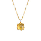 Collier Citrine Rayon de Miel en Argent Plaqué Or - Biloria