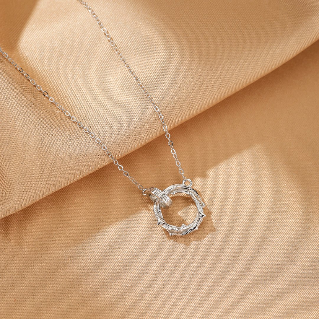 Collier Couple Lien Brut Argent 925 - Biloria