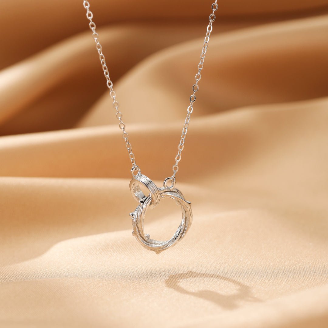 Collier Couple Lien Brut Argent 925 - Biloria