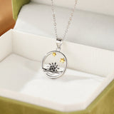 Collier Couple Soleil et Lune Étoilés en Argent 925 - Biloria