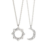 Collier Couple Soleil Lune Éternels Argent 925 - Biloria