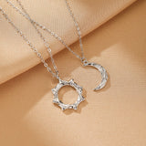 Collier Couple Soleil Lune Éternels Argent 925 - Biloria