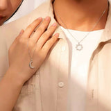 Collier Couple Soleil Lune Éternels Argent 925 - Biloria