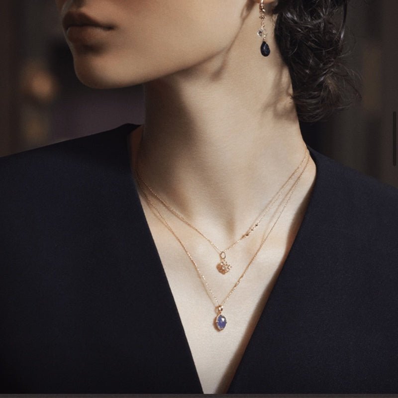Collier en Labradorite et Améthyste pour la Sérénité - Biloria