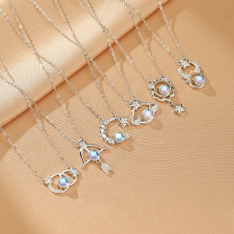 Collier en Pierre de Lune Argent 925 - Bijou Céleste Intuition - Biloria