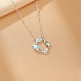Collier en Pierre de Lune Argent 925 - Bijou Céleste Intuition - Biloria