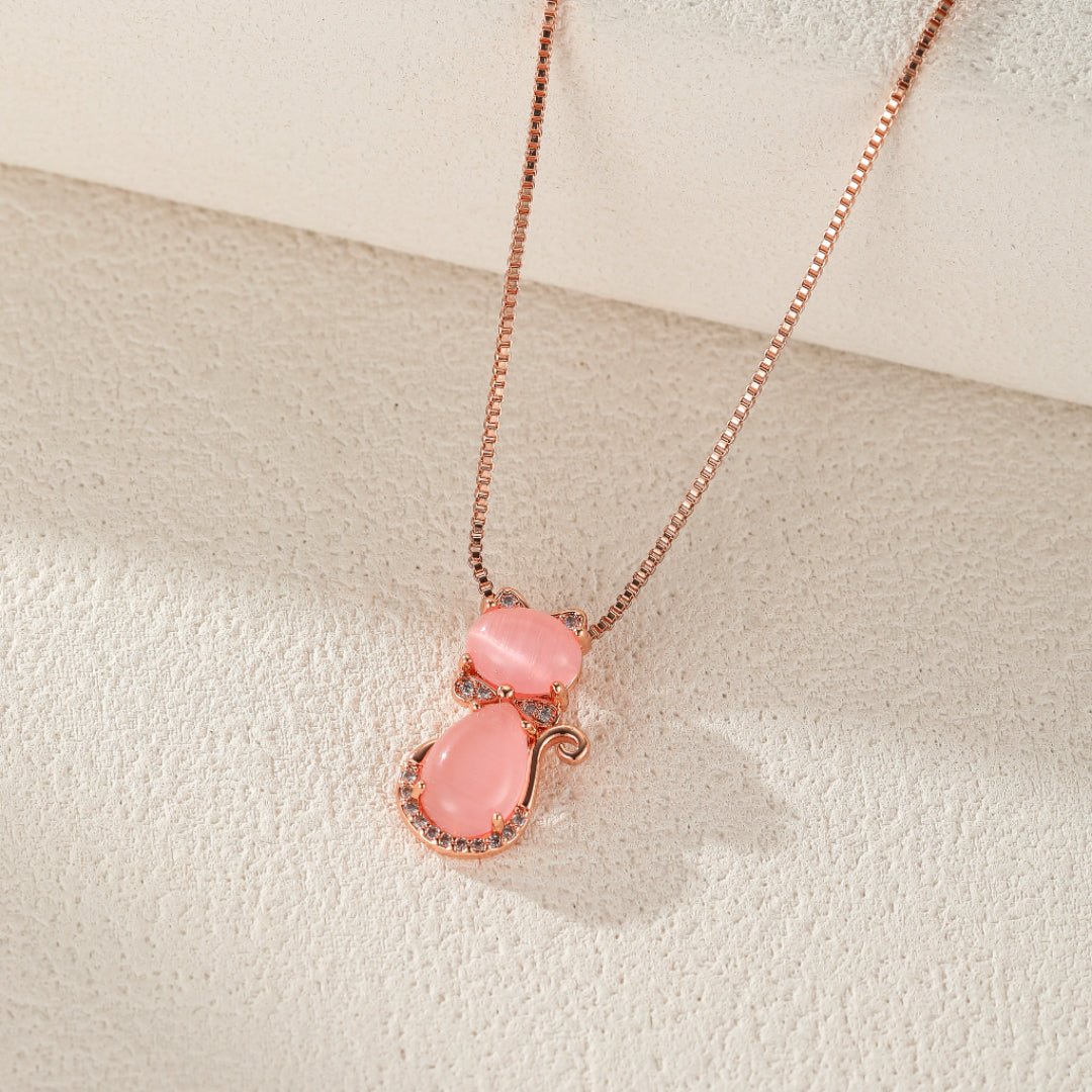 Collier Enfant Quartz Rose Chaton : Bijou Douceur et Amour - Biloria